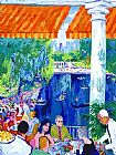 Leroy Neiman The Boathouse, Central Park painting